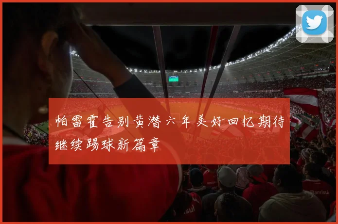 帕雷霍告别黄潜六年美好回忆期待继续踢球新篇章